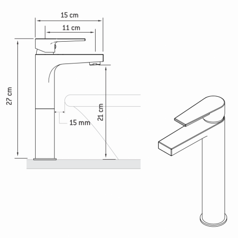 Misturador Monocomando Bica Alta Tigre Middle